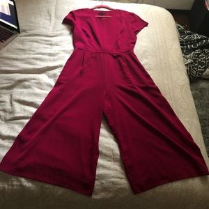 J. Crew Berry Jumpsuit with Pockets